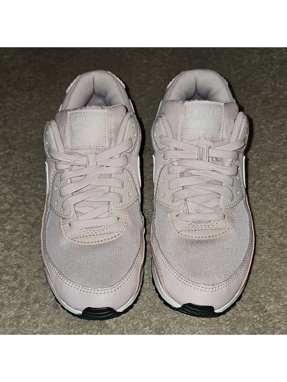 Nike Air Max 90 Pink/White/Black Low Top Mesh Cushioned Sneakers DH8010-600